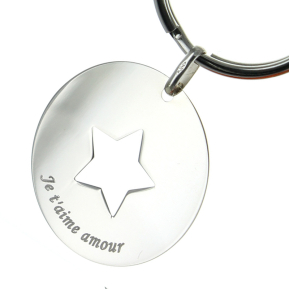 Personalisierter Schlsselanhnger - Stern
