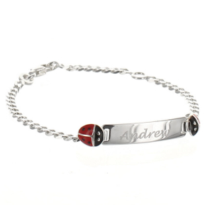Armband Marienkfer mit Gravur - 8696