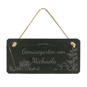 Personalisierte Schieferplatte Garten