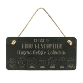 Personalisierte Schieferplatte fr LehrerIn