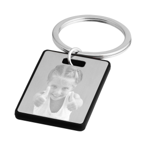 Schlsselanhnger mit Fotogravur Rechteckig