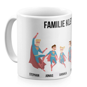 Personalisierte Tasse Superhelden