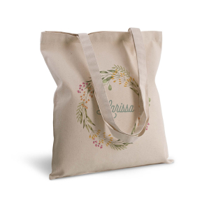 Tragetasche Deluxe bedruckt mit Blumenrahmen