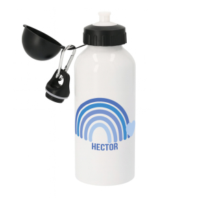 Trinkflasche mit Personalisierung Regenbogen