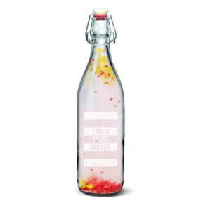 Personalisierte Wasserflasche 1L mit Bgelverschluss
