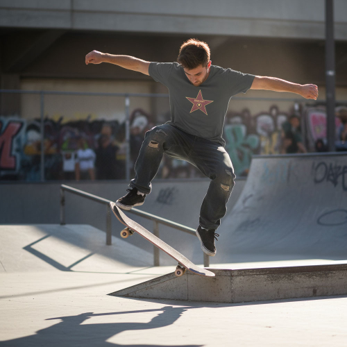 T-Shirt Herren Walk-of-Fame-Stern 100 % Bio-Baumwolle T-Shirt Herren Walk-of-Fame-Stern 100 % Bio-Baumwolle