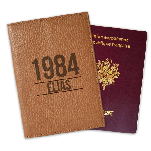 Etui Leder für Reisepass für Geburtstage