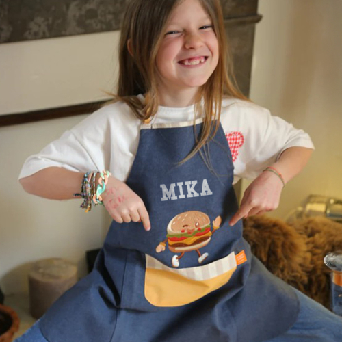 Personalisierte Kinder-Schürze Hamburger Personalisierte Kinder-Schürze Hamburger
