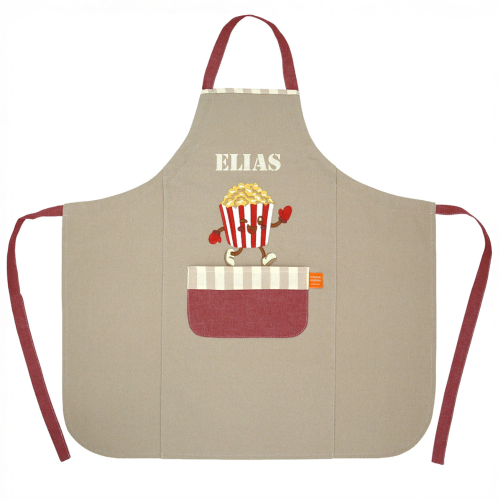 Personalisierte Kinder-Schürze Popcorn Personalisierte Kinder-Schürze Popcorn