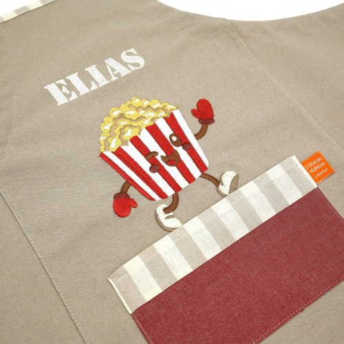 Personalisierte Kinder-Schürze Popcorn Personalisierte Kinder-Schürze Popcorn