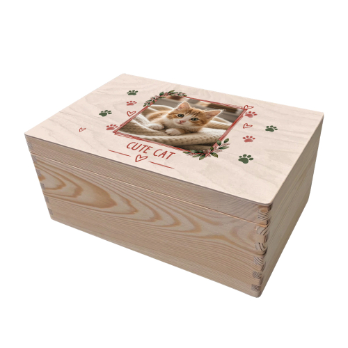 Personalisierte Aufbewahrungsbox f&uuml;r Hund oder Katze
