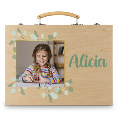 Personalisierter Zeichenkoffer mit Foto und Namen