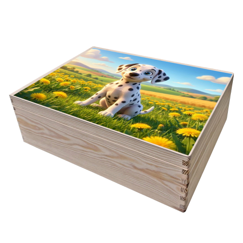Aufbewahrungsbox mit Portr&auml;t im Stil eines 3D-Animationsfilms