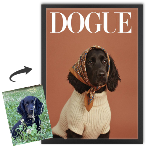 DOGUE-Magazincover aus einem Foto DOGUE-Magazincover aus einem Foto