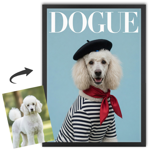 DOGUE-Magazincover aus einem Foto DOGUE-Magazincover aus einem Foto