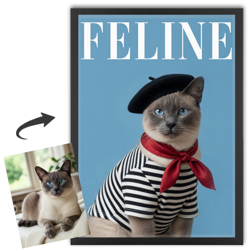 FELINE-Magazincover aus einem Foto FELINE-Magazincover aus einem Foto
