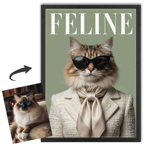 FELINE-Magazincover aus einem Foto FELINE-Magazincover aus einem Foto