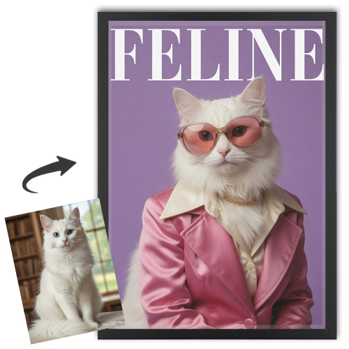 FELINE-Magazincover aus einem Foto FELINE-Magazincover aus einem Foto