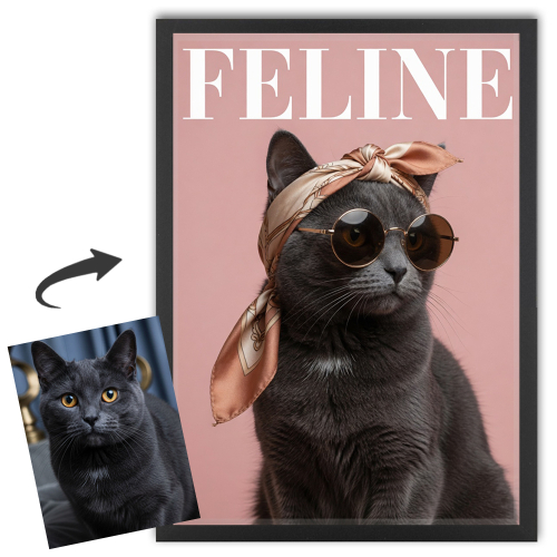 FELINE-Magazincover aus einem Foto FELINE-Magazincover aus einem Foto