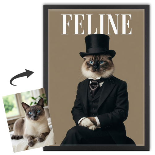 FELINE-Magazincover aus einem Foto FELINE-Magazincover aus einem Foto