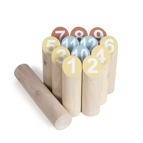 Finnisches Kegelspiel in personalisiertem Beutel Pin Family