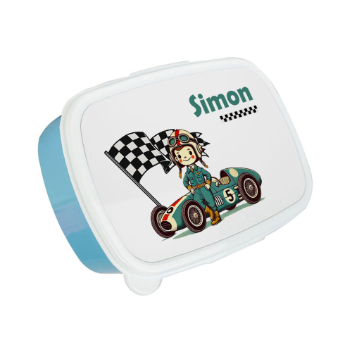 Gedruckte Brotdose Formel-1-Pilot