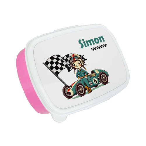 Gedruckte Brotdose Formel-1-Pilot