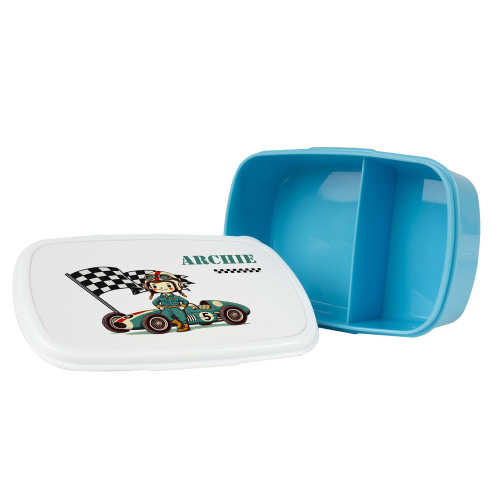 Gedruckte Brotdose Formel-1-Pilot