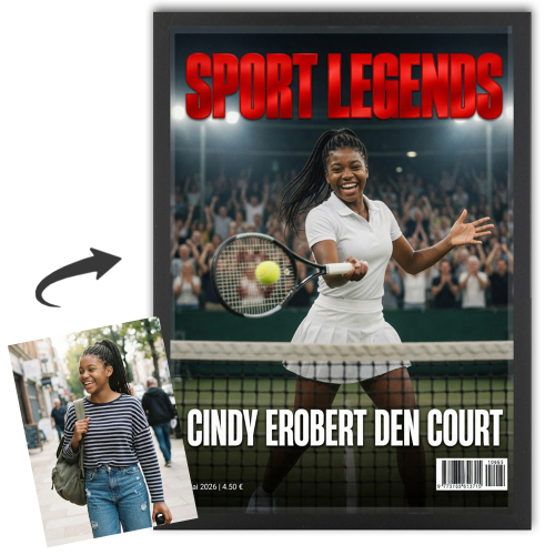 KI-generiertes Magazin-Cover Sport Legends