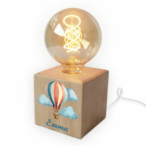Filament-Gl&uuml;hbirnenlampe bedruckt Hei&szlig;luftballon