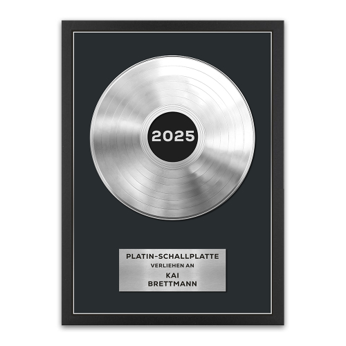 Personalisierte Goldene oder Platin-Schallplatte mit Rahmen