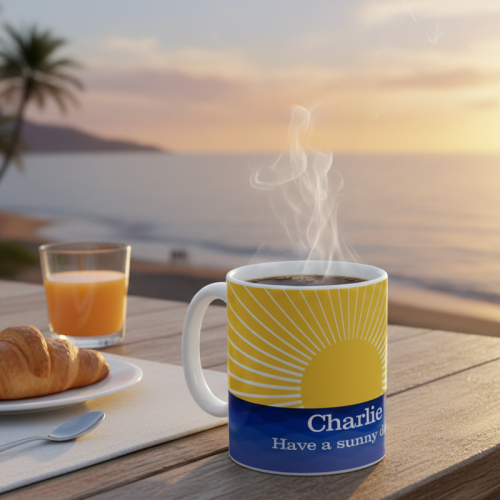 Personalisierte Tasse Sunset