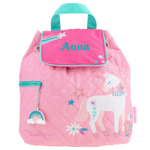 Personalisierter rosa Einhorn-Rucksack