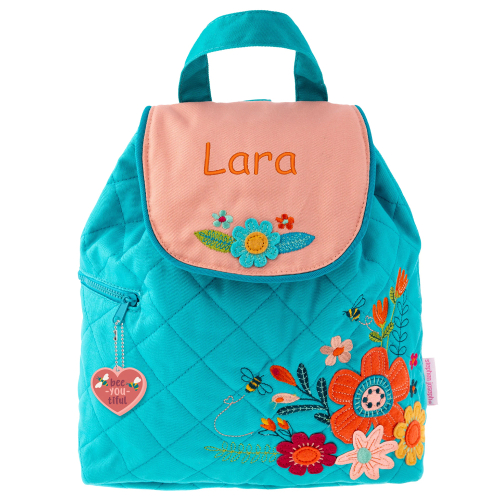 Personalisierter Rucksack mit Blumen