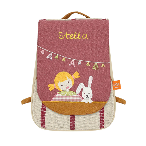Personalisierter Rucksack mit Kind und Hase