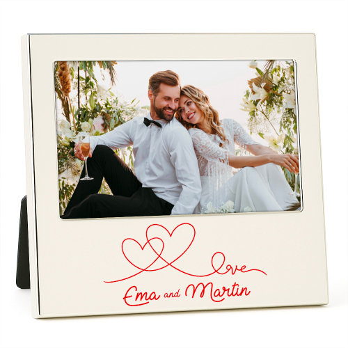 Personalisierter silberner Bilderrahmen Liebe
