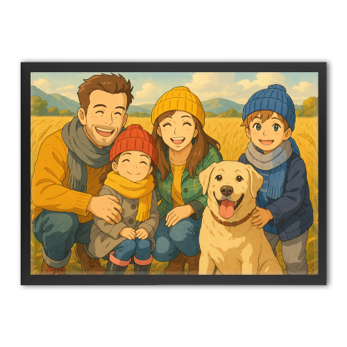 Porträt im Stil eines Japanischen Animationsfilm nach einem Foto
