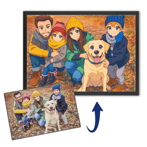 Manga-Stil-Porträt nach einem Foto