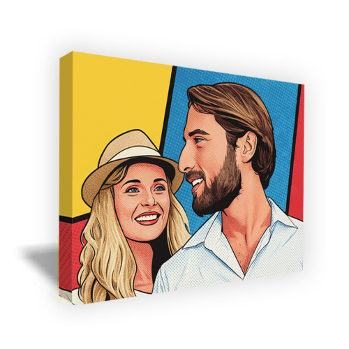 Pop-Art-Comics-Porträt nach einem Foto