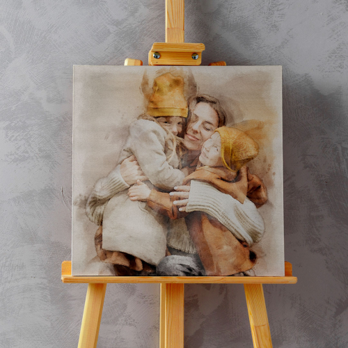 Porträt im Aquarellstil nach Fotovorlage