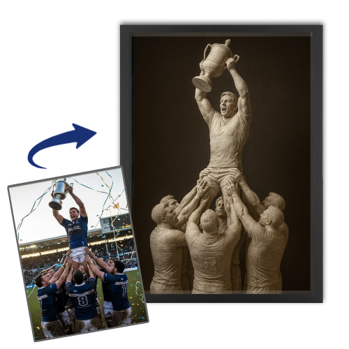 Porträt im Marmorstatuenstil nach einem Foto Porträt im Marmorstatuenstil nach einem Foto