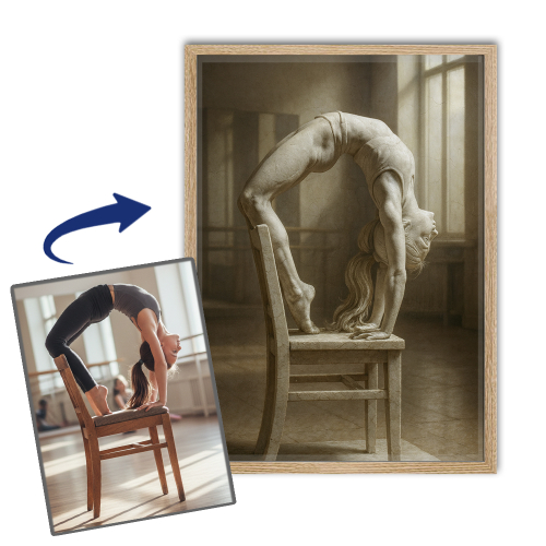 Porträt im Marmorstatuenstil nach einem Foto Porträt im Marmorstatuenstil nach einem Foto