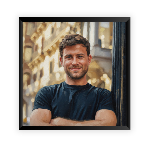 Porträt im Ölgemäldestil nach einem Foto Porträt im Ölgemäldestil nach einem Foto