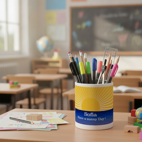Personalisierter Stiftebecher Keramik Sunset Personalisierter Stiftebecher Keramik Sunset