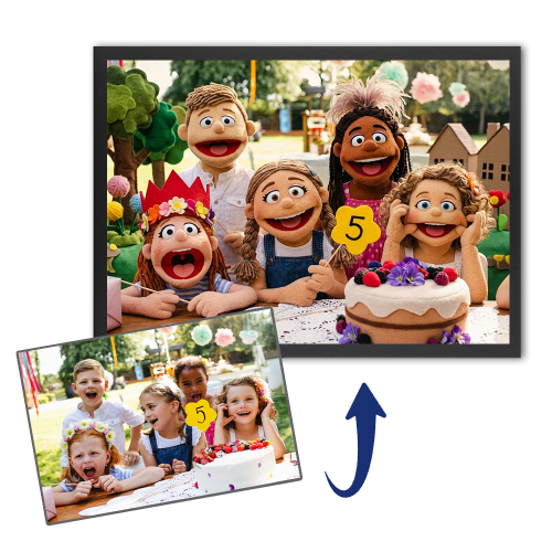 Puppenportr&auml;t aus einem Foto