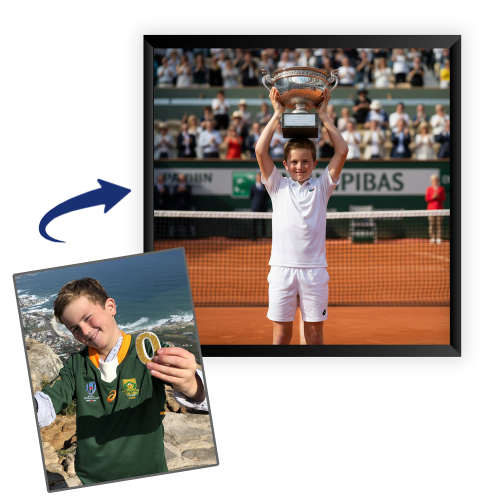 Personalisierte Sportlegenden-Porträt Personalisierte Sportlegenden-Porträt