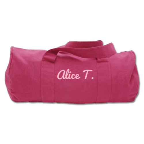 Personalisierte Leinentasche fuchsia