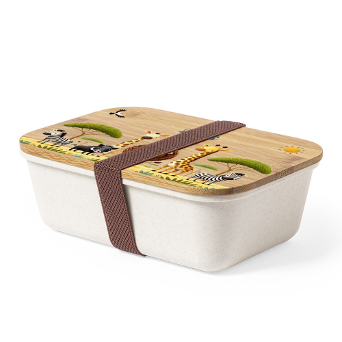 Safari-Brotdose mit Bambusdeckel