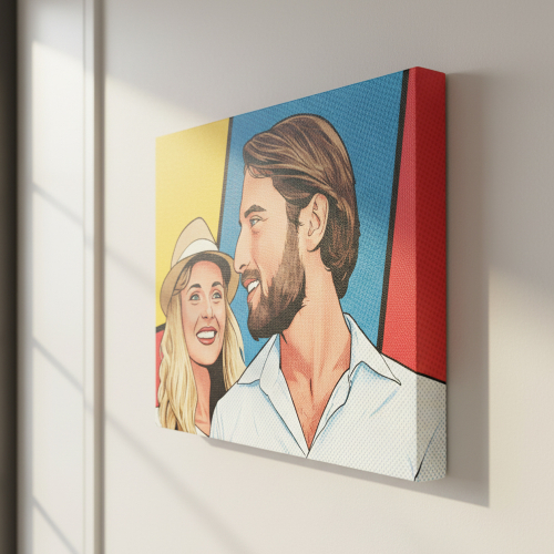 Pop-Art-Comics-Porträt nach einem Foto