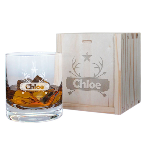 Graviertes Whiskyglas mit Vorname
